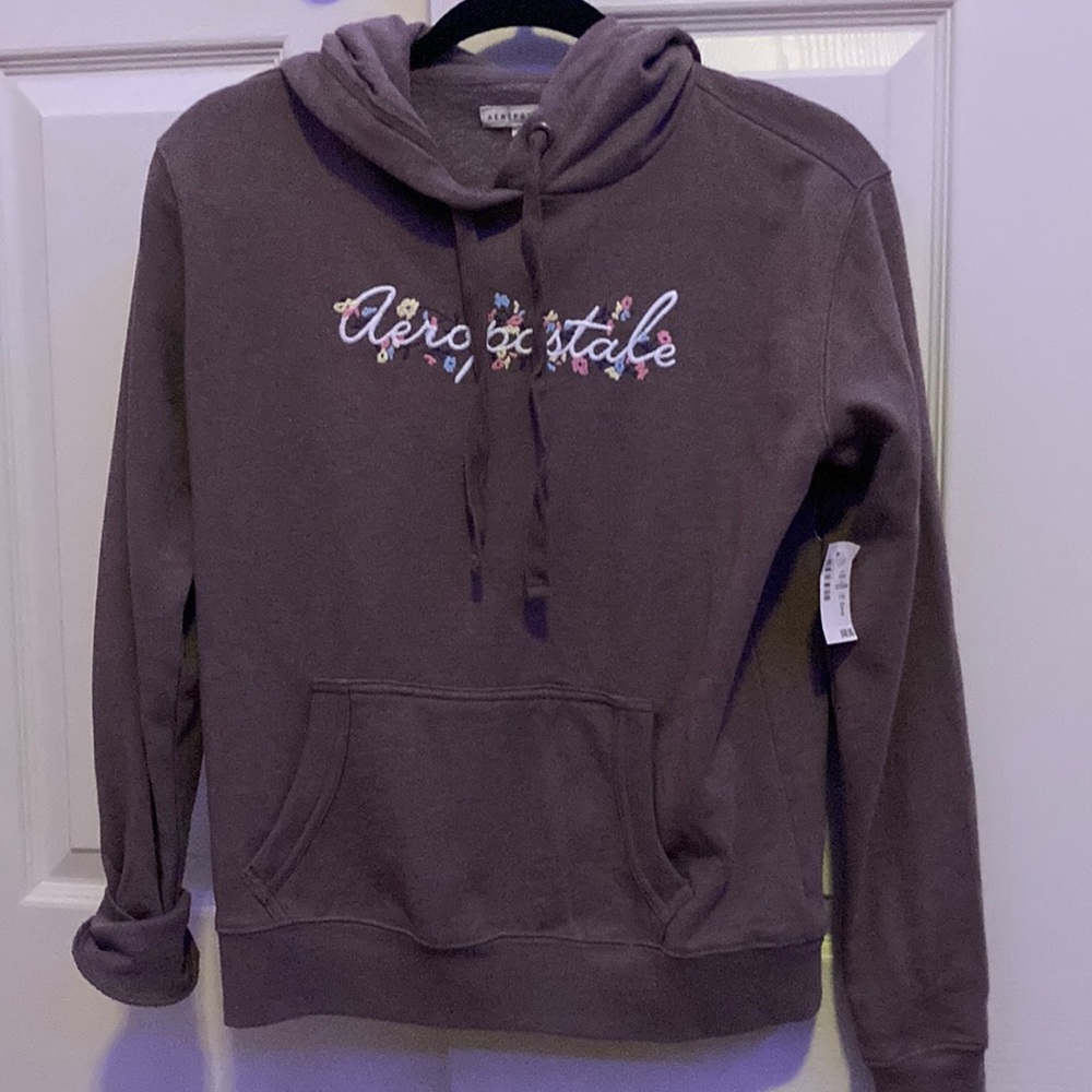 brown sweatshirt